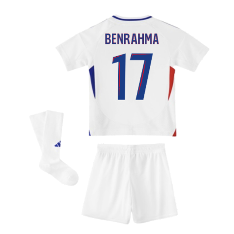 2024-2025 Olympique Lyon Home Mini Kit (Benrahma 17)