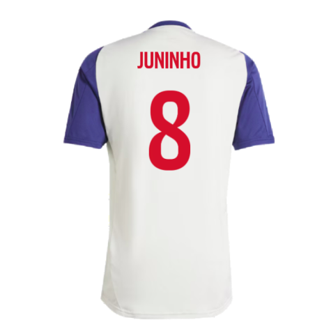 2024-2025 Olympique Lyon Training Jersey (White Tint) (Juninho 8)