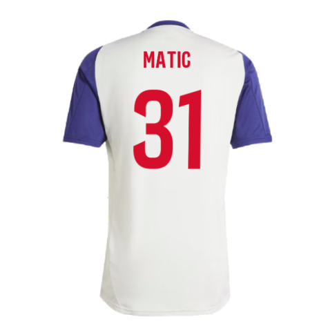 2024-2025 Olympique Lyon Training Jersey (White Tint) (Matic 31)