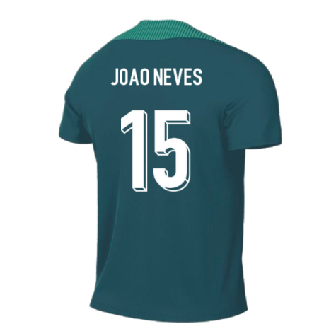 2024-2025 Portugal Dri-FIT Pre-Match Shirt (Green) (Joao Neves 15)