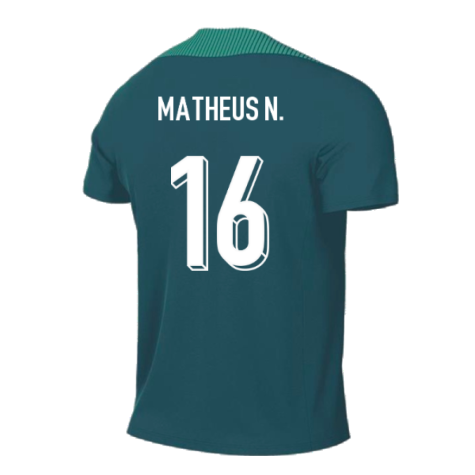 2024-2025 Portugal Dri-FIT Pre-Match Shirt (Green) (Matheus N. 16)