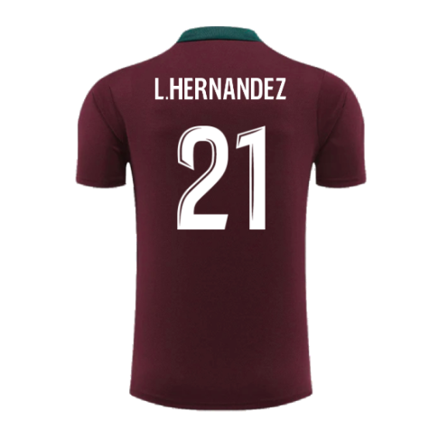 2024-2025 PSG Dri-FIT Strike Training Shirt (Bordeaux) (L.Hernandez 21)