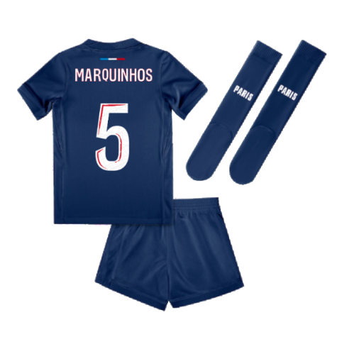 2024-2025 PSG Paris Saint Germain Home Mini Kit (Marquinhos 5)