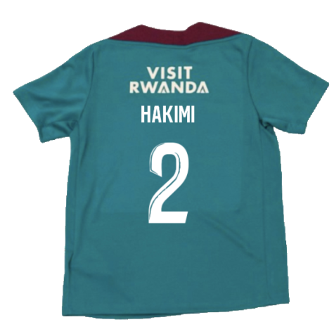 2024-2025 PSG Strike Dri-Fit Training Shirt (Teal) - Kids (Hakimi 2)