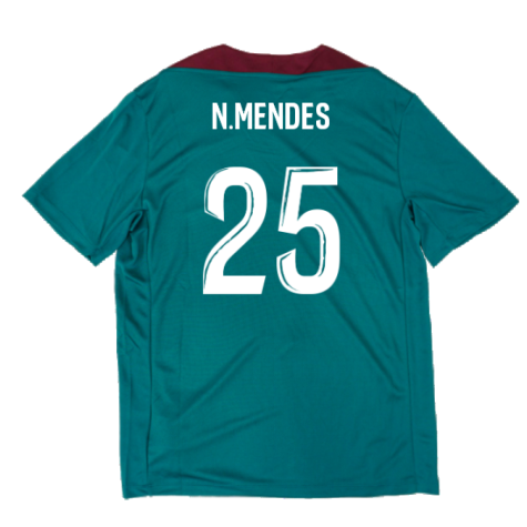 2024-2025 PSG Strike Dri-Fit Training Shirt (Teal) (N.Mendes 25)