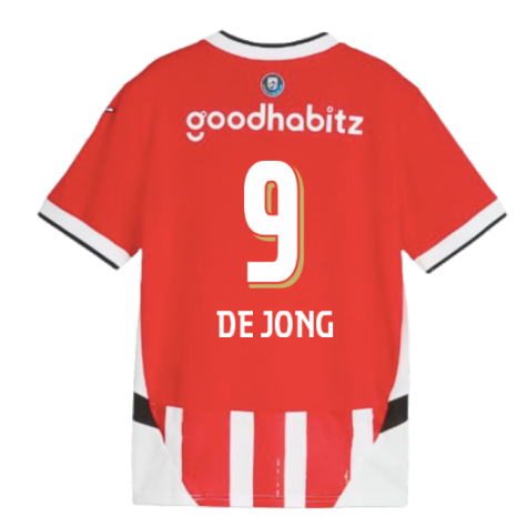 2024-2025 PSV Eindhoven Home Shirt (Kids) (De Jong 9)