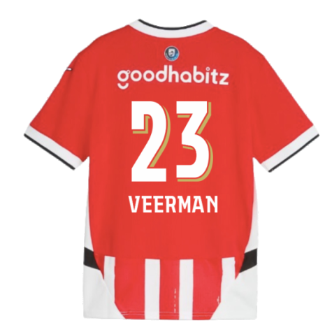 2024-2025 PSV Eindhoven Home Shirt (Kids) (Veerman 23)