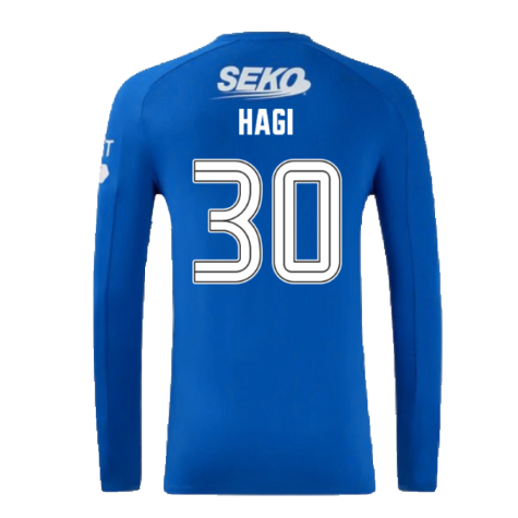 2024-2025 Rangers Long Sleeve Home Shirt (Hagi 30)