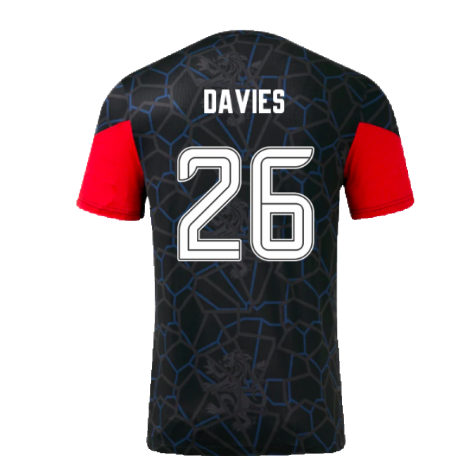 2024-2025 Rangers Third Matchday Tee (Black) (Davies 26)