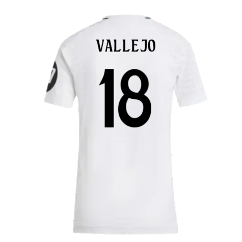 2024-2025 Real Madrid Authentic Home Shirt (Womens) (Vallejo 18)