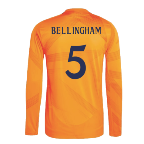 2024-2025 Real Madrid Authentic Long Sleeve Away Shirt (Bellingham 5)