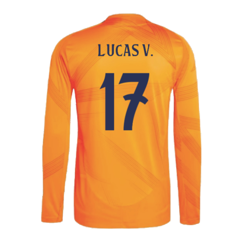 2024-2025 Real Madrid Authentic Long Sleeve Away Shirt (Lucas V. 17)