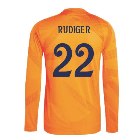 2024-2025 Real Madrid Authentic Long Sleeve Away Shirt (Rudiger 22)