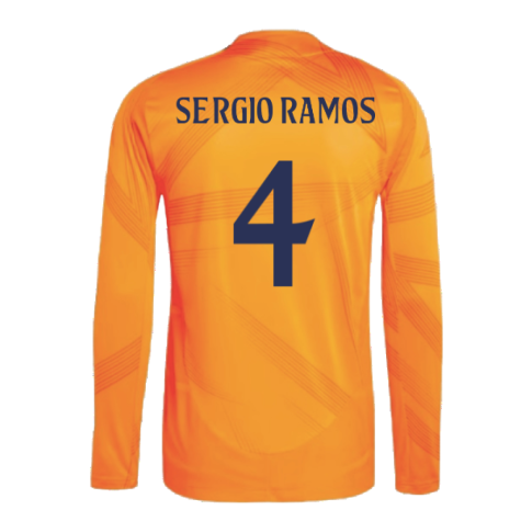 2024-2025 Real Madrid Authentic Long Sleeve Away Shirt (Sergio Ramos 4)