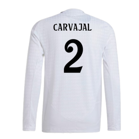 2024-2025 Real Madrid Authentic Long Sleeve Home Shirt (Carvajal 2)