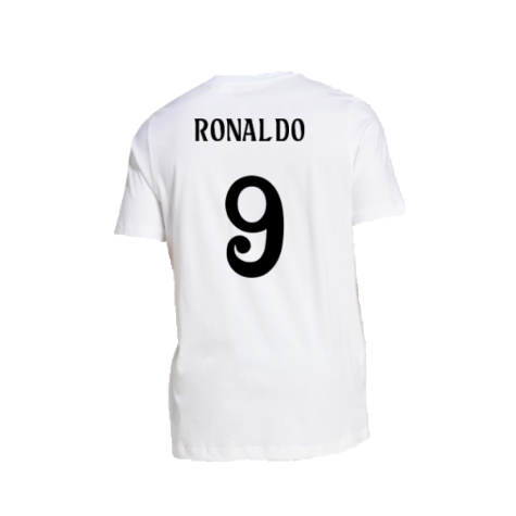 2024-2025 Real Madrid DNA Graphic Tee (White) (Ronaldo 9)