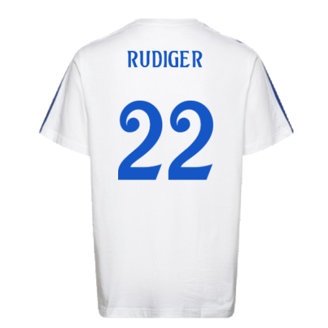 2024-2025 Real Madrid DNA Tee (White) (Rudiger 22)