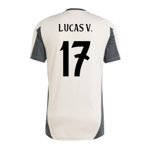 2024-2025 Real Madrid EU Training Jersey (Putty Mauve) (Lucas V. 17)