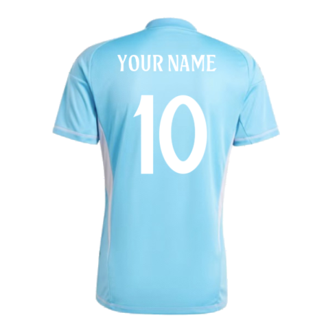 2024-2025 Real Madrid Home Goalkeeper Shirt (Blue) (Your Name)