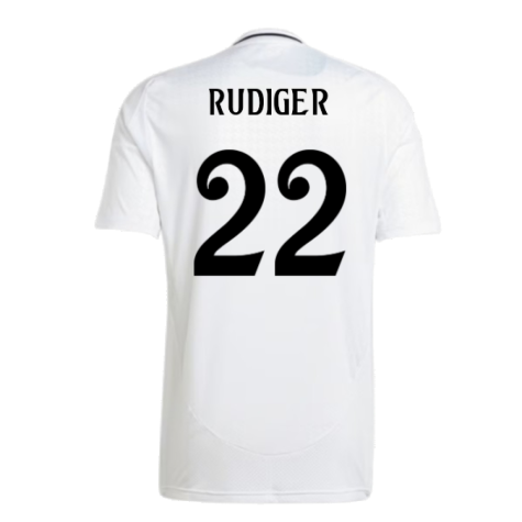 2024-2025 Real Madrid Home Shirt (Rudiger 22)