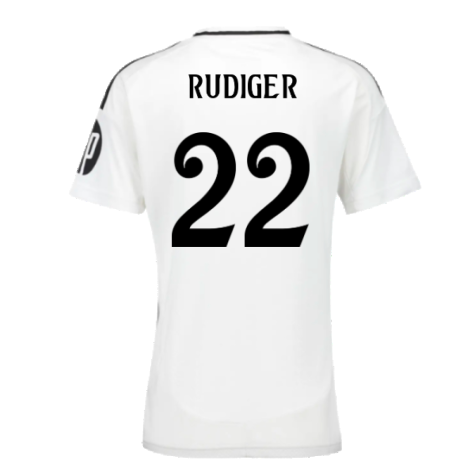 2024-2025 Real Madrid Home Shirt (Womens) (Rudiger 22)