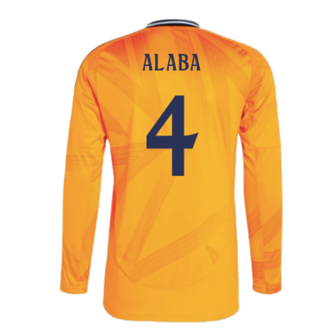 2024-2025 Real Madrid Long Sleeve Away Shirt (Alaba 4)