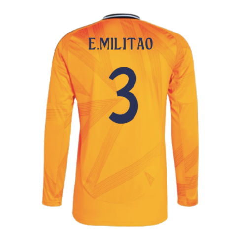 2024-2025 Real Madrid Long Sleeve Away Shirt (E.Militao 3)