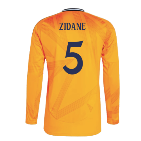 2024-2025 Real Madrid Long Sleeve Away Shirt (Zidane 5)