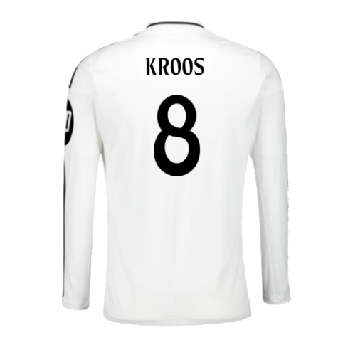 2024-2025 Real Madrid Long Sleeve Home Shirt (Kroos 8)