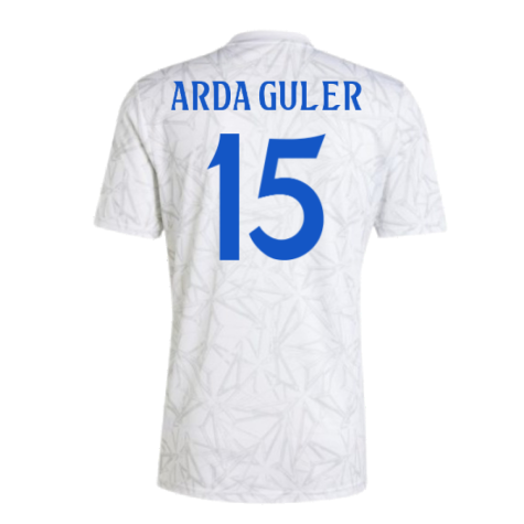 2024-2025 Real Madrid Pre-Match Shirt (White) (Arda Guler 15)