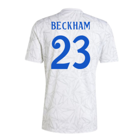 2024-2025 Real Madrid Pre-Match Shirt (White) (Beckham 23)