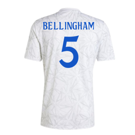 2024-2025 Real Madrid Pre-Match Shirt (White) (Bellingham 5)
