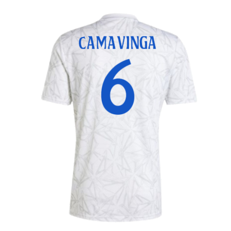 2024-2025 Real Madrid Pre-Match Shirt (White) (Camavinga 6)