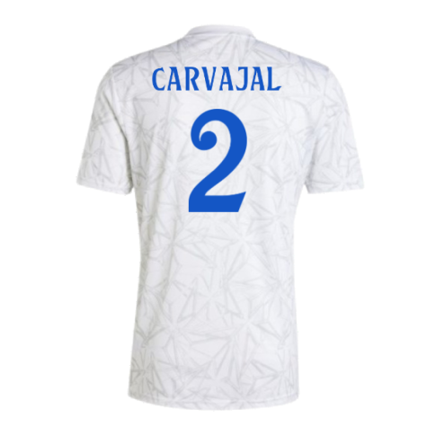 2024-2025 Real Madrid Pre-Match Shirt (White) (Carvajal 2)