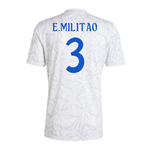 2024-2025 Real Madrid Pre-Match Shirt (White) (E.Militao 3)