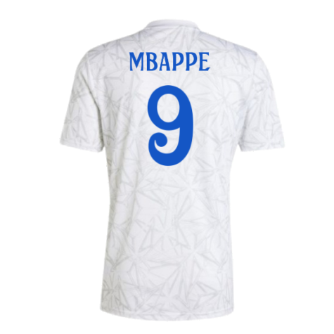 2024-2025 Real Madrid Pre-Match Shirt (White) (Mbappe 9)