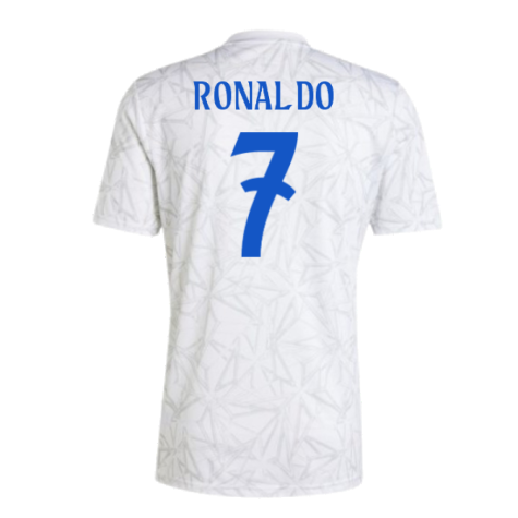 2024-2025 Real Madrid Pre-Match Shirt (White) (Ronaldo 7)