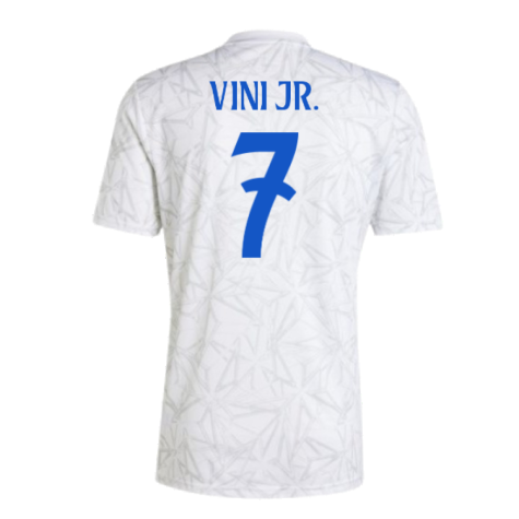 2024-2025 Real Madrid Pre-Match Shirt (White) (Vini Jr. 7)