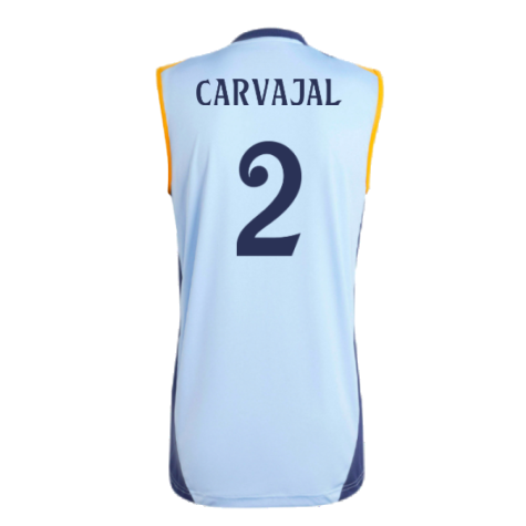 2024-2025 Real Madrid Sleeveless Jersey (Glow Blue) (Carvajal 2)