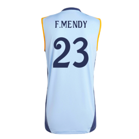 2024-2025 Real Madrid Sleeveless Jersey (Glow Blue) (F.Mendy 23)