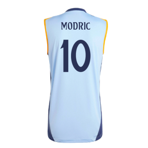 2024-2025 Real Madrid Sleeveless Jersey (Glow Blue) (Modric 10)