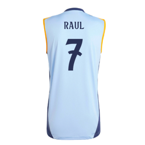 2024-2025 Real Madrid Sleeveless Jersey (Glow Blue) (Raul 7)