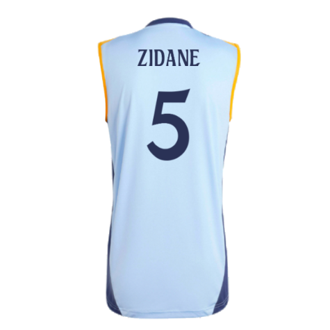 2024-2025 Real Madrid Sleeveless Jersey (Glow Blue) (Zidane 5)