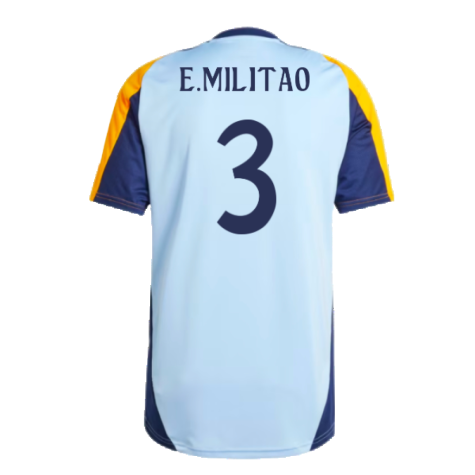 2024-2025 Real Madrid Training Shirt (Glow Blue) (E.Militao 3)