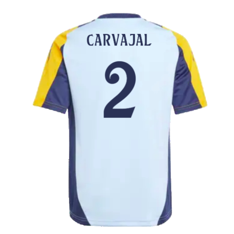 2024-2025 Real Madrid Training Shirt (Glow Blue) - Kids (Carvajal 2)