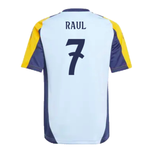 2024-2025 Real Madrid Training Shirt (Glow Blue) - Kids (Raul 7)