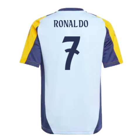 2024-2025 Real Madrid Training Shirt (Glow Blue) - Kids (Ronaldo 7)