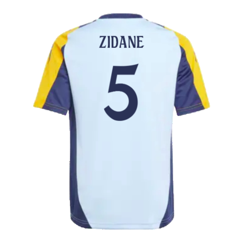 2024-2025 Real Madrid Training Shirt (Glow Blue) - Kids (Zidane 5)