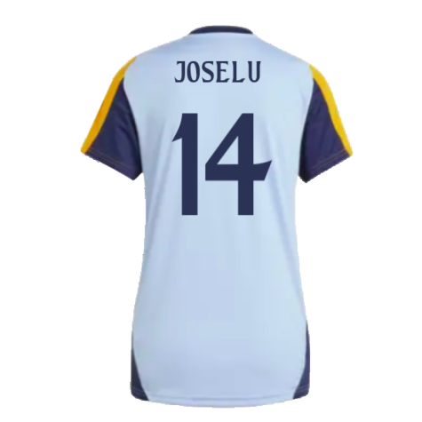 2024-2025 Real Madrid Training Shirt (Glow Blue) - Womens (Joselu 14)