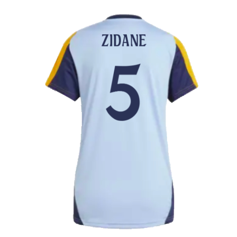 2024-2025 Real Madrid Training Shirt (Glow Blue) - Womens (Zidane 5)